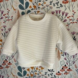 White Quilted Baby Sweat Set 12-18 Months